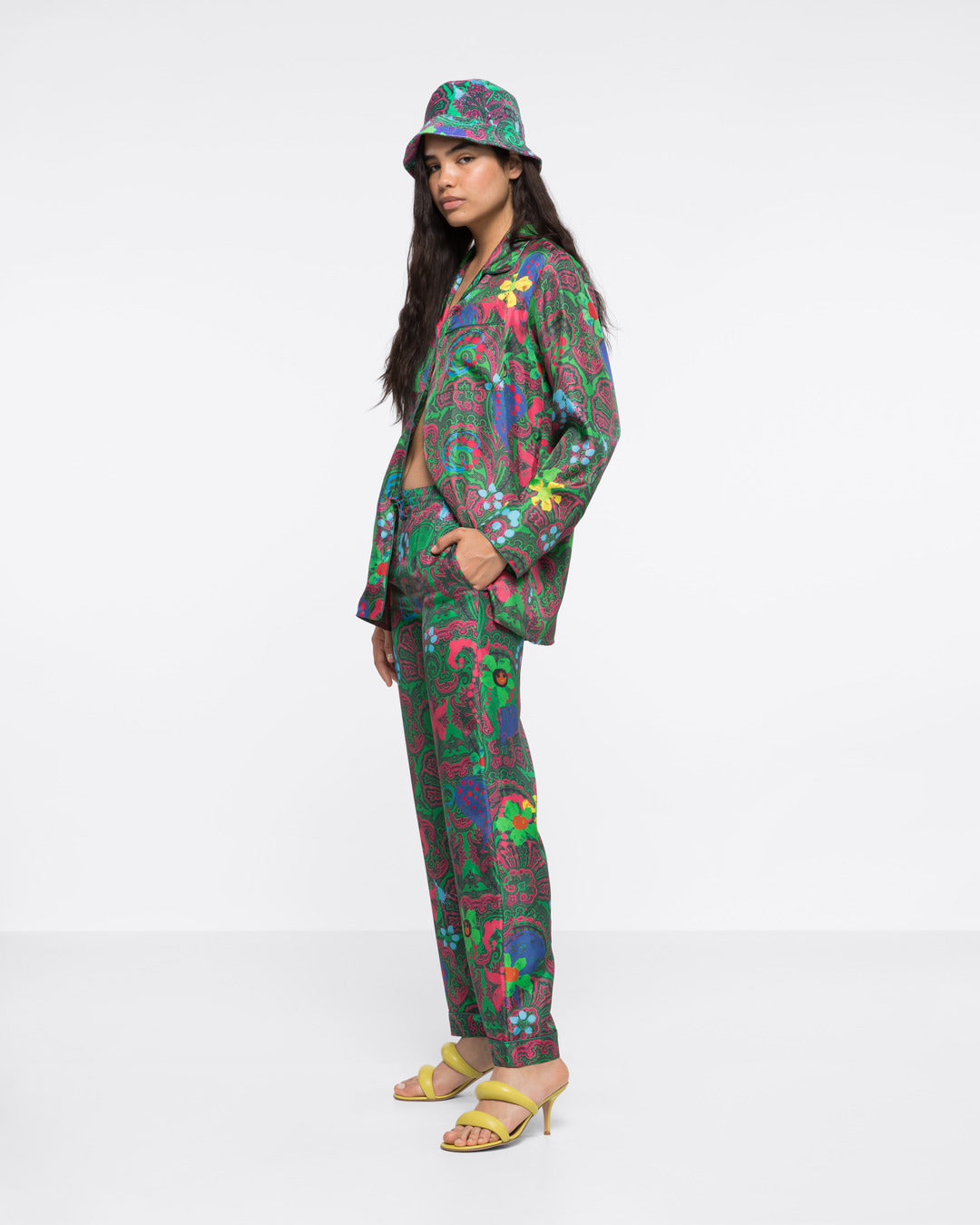 SILK-TWILL TROUSERS - MOTLY PAISLEY - AZ Factory
