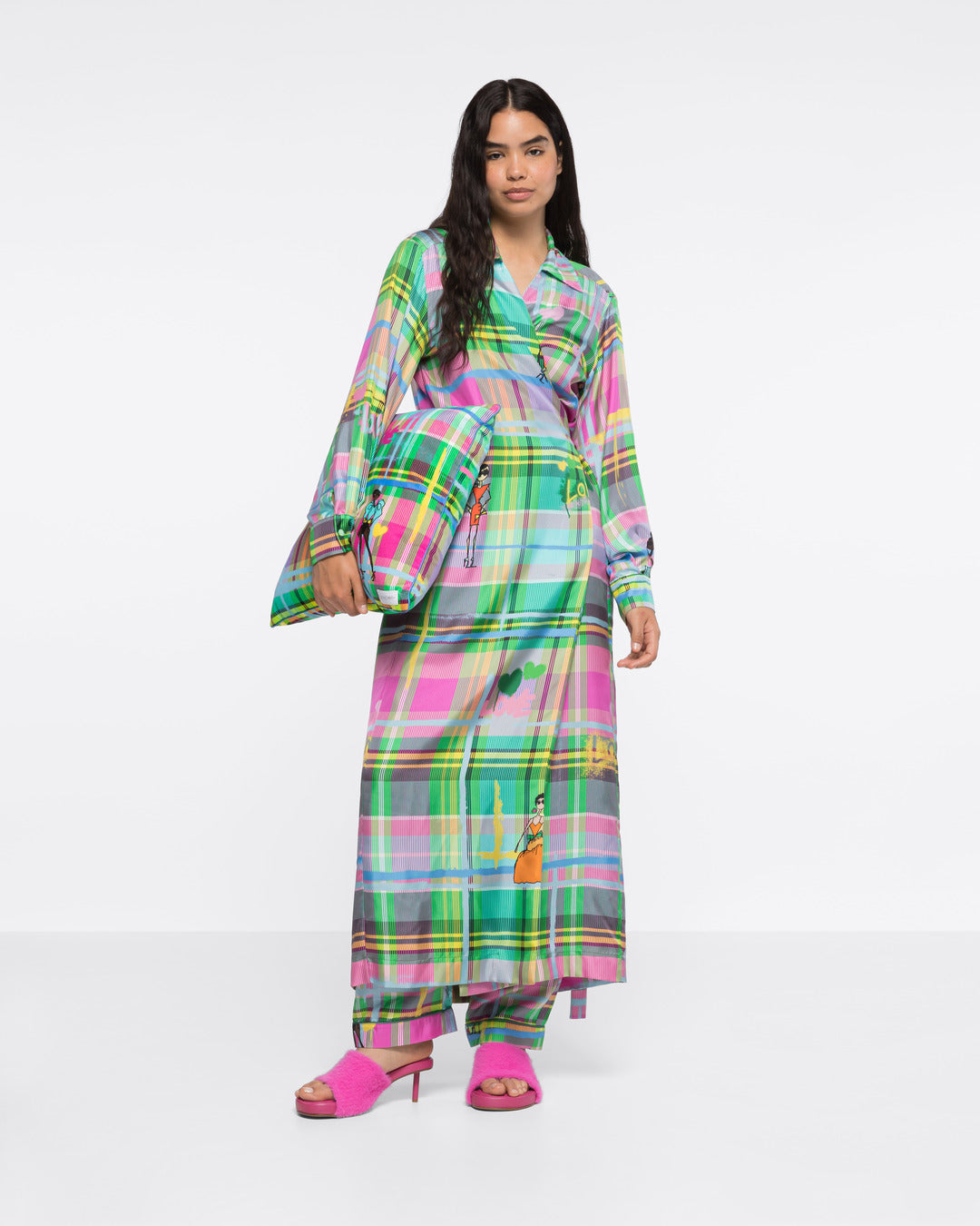 SILK-TWILL WRAPPED DRESS - CHROMATIC LOVE - AZ Factory