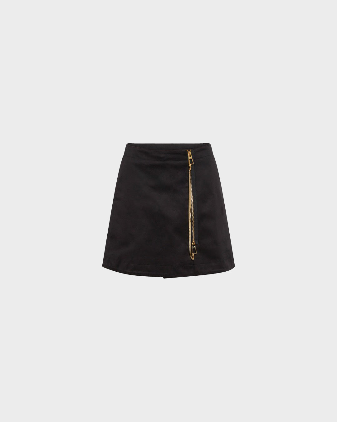 ZIP MINI SKIRT - BLACK - AZ Factory