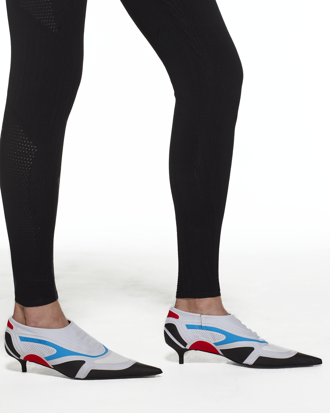 SNEAKYPUMPS KITTEN HEEL - MULTICOLOR / WHITE - AZ Factory