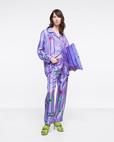 

SILK-TWILL TROUSERS - SPLASH PURPLE - AZ Factory