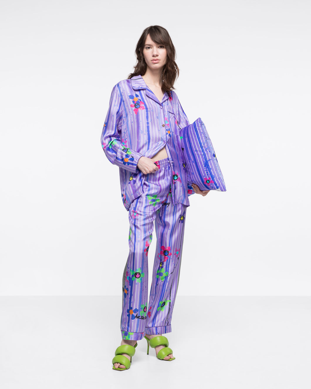 SILK-TWILL TROUSERS - SPLASH PURPLE