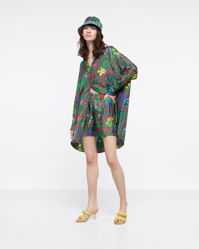 

SILK-TWILL SHORTS - MOTLY PAISLEY - AZ Factory