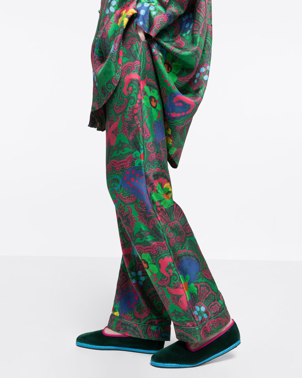 VELVET SLIPPERS - GREEN - AZ Factory