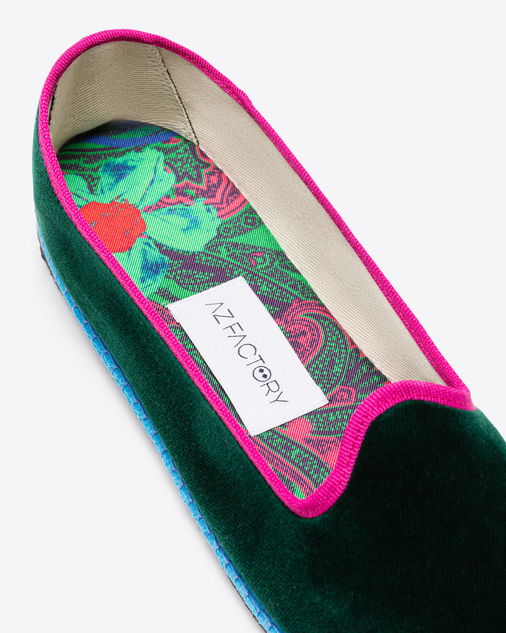 VELVET SLIPPERS - GREEN - AZ Factory