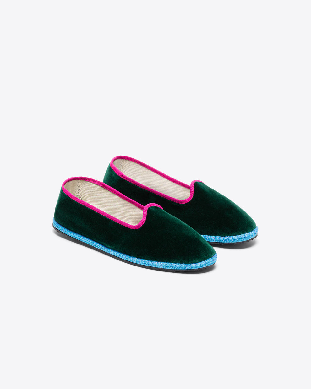 VELVET SLIPPERS - GREEN - AZ Factory