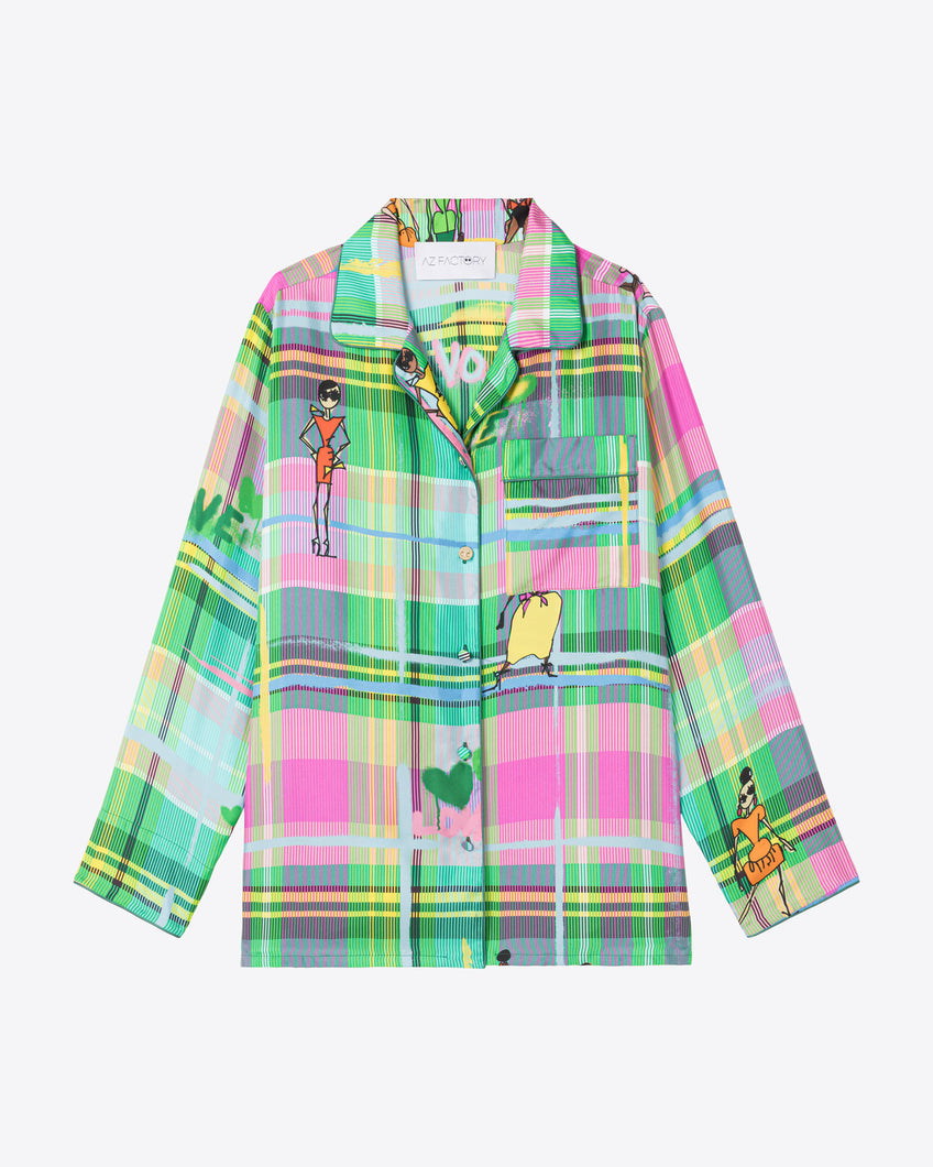 SILK-TWILL SHIRT - CHROMATIC LOVE - AZ Factory
