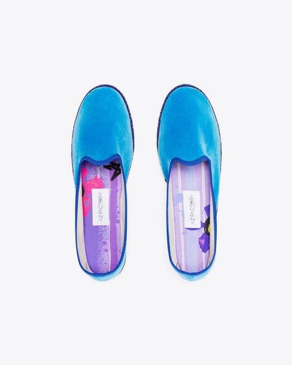 
VELVET SLIPPERS - TURQUOISE - AZ Factory