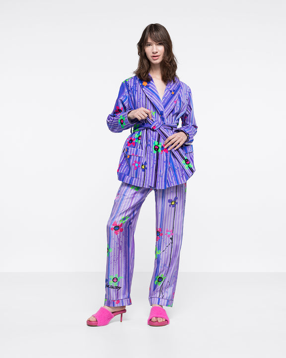 VELVET SHAWL COLLAR JACKET - SPLASH PURPLE - AZ Factory