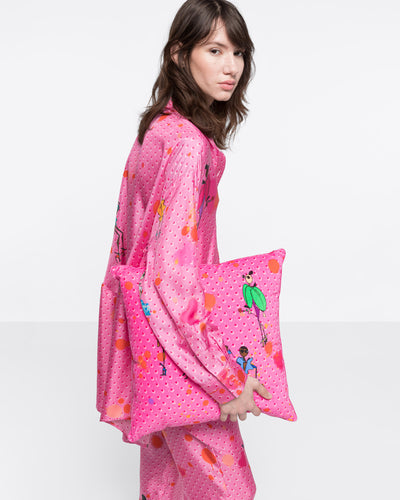

VELVET CUSHION W45cm x H45cm - SPOTTED PINK - AZ Factory