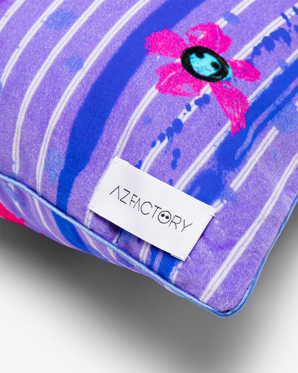 VELVET CUSHION W45cm x H45cm - SPLASH PURPLE - AZ Factory