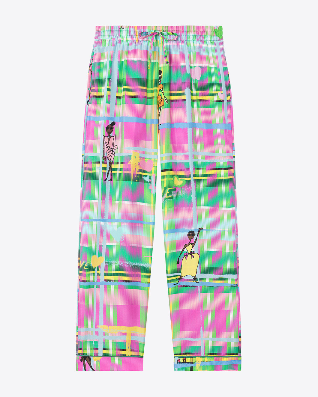 SILK-TWILL TROUSERS - CHROMATIC LOVE