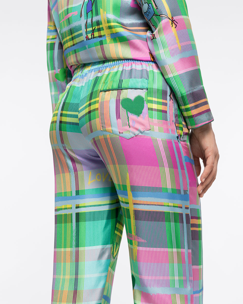SILK-TWILL TROUSERS - CHROMATIC LOVE - AZ Factory