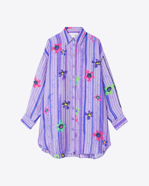 
SILK-TWILL SHIRT DRESS - SPLASH PURPLE - AZ Factory