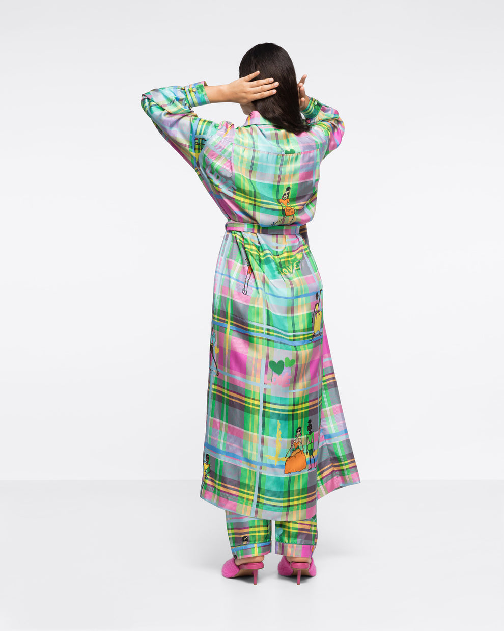 SILK-TWILL WRAPPED DRESS - CHROMATIC LOVE - AZ Factory