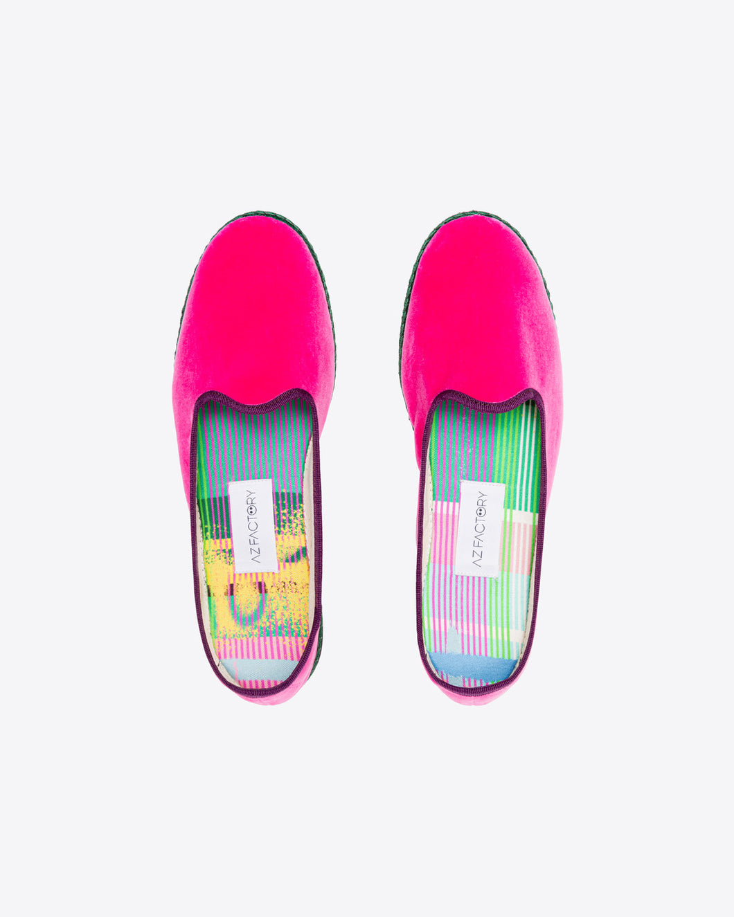 VELVET SLIPPERS - FUCHSIA