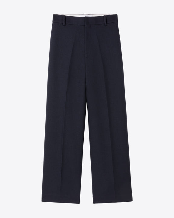 
DOUBLE WOOL WIDE-LEG PANTS - NAVY - AZ Factory