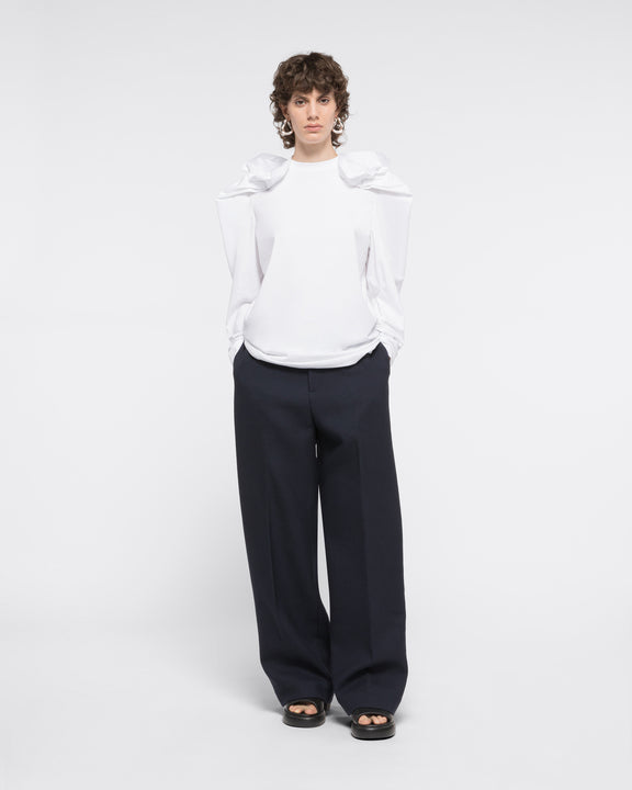 
PUFF SLEEVES JERSEY T-SHIRT - WHITE - AZ Factory