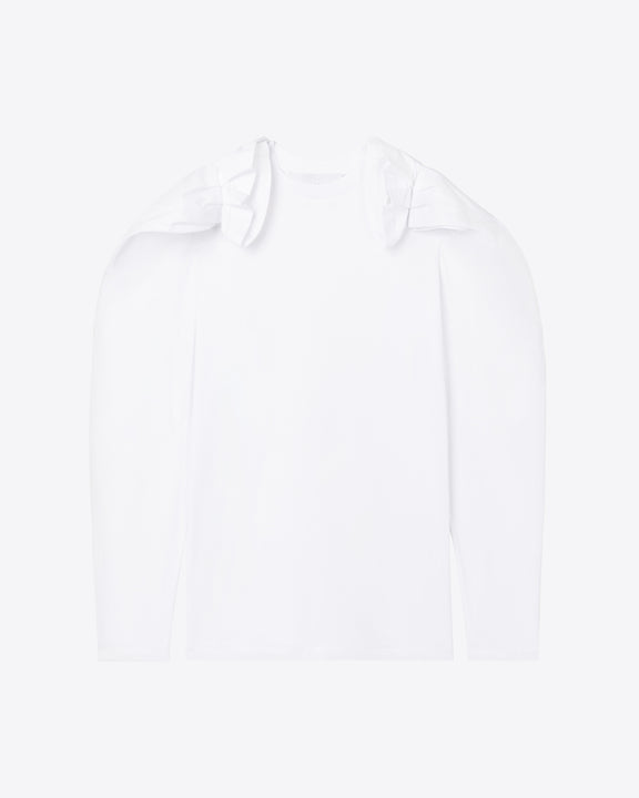 
PUFF SLEEVES JERSEY T-SHIRT - WHITE - AZ Factory