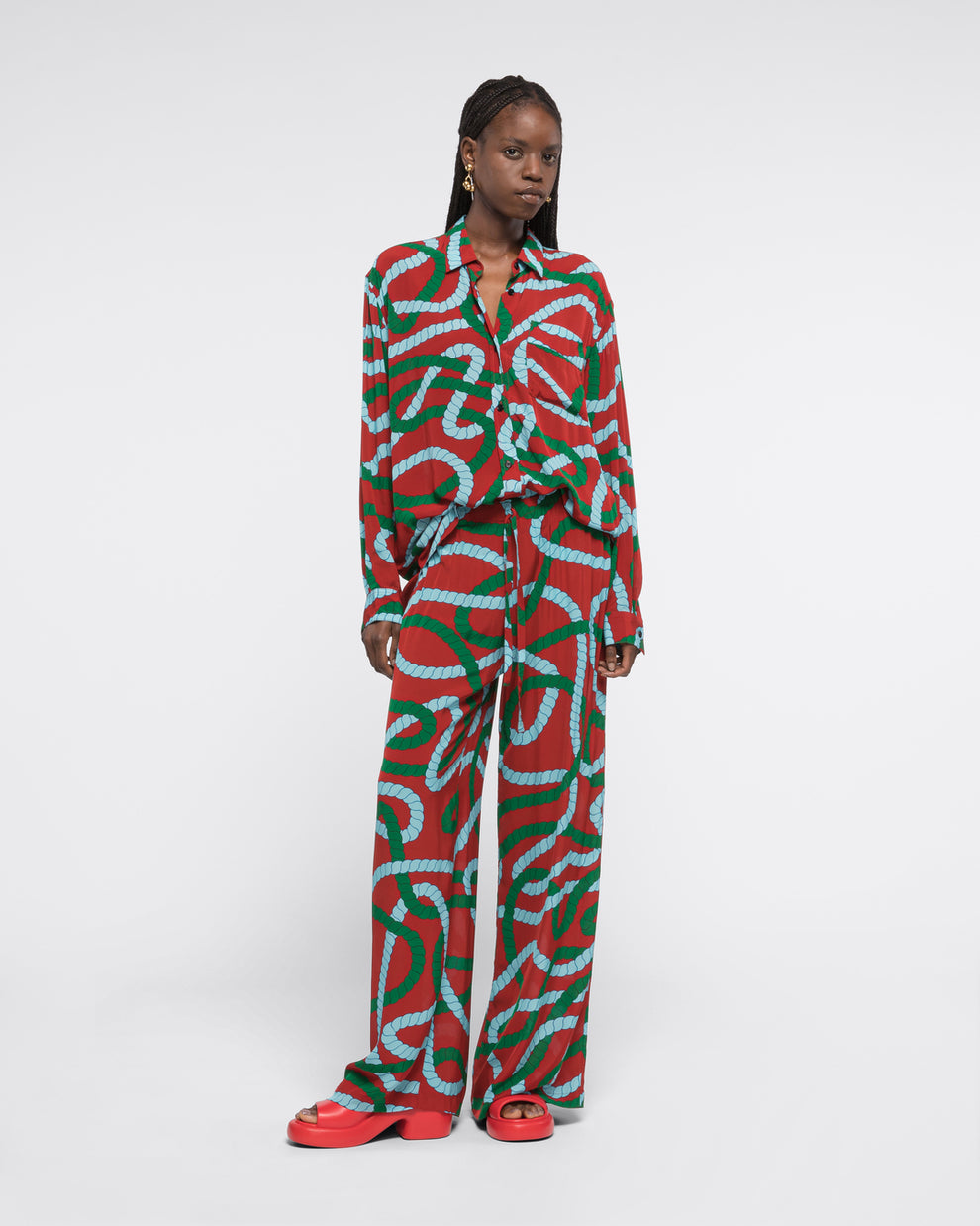 PYJAMA PANTS - BRICK CORD - AZ Factory