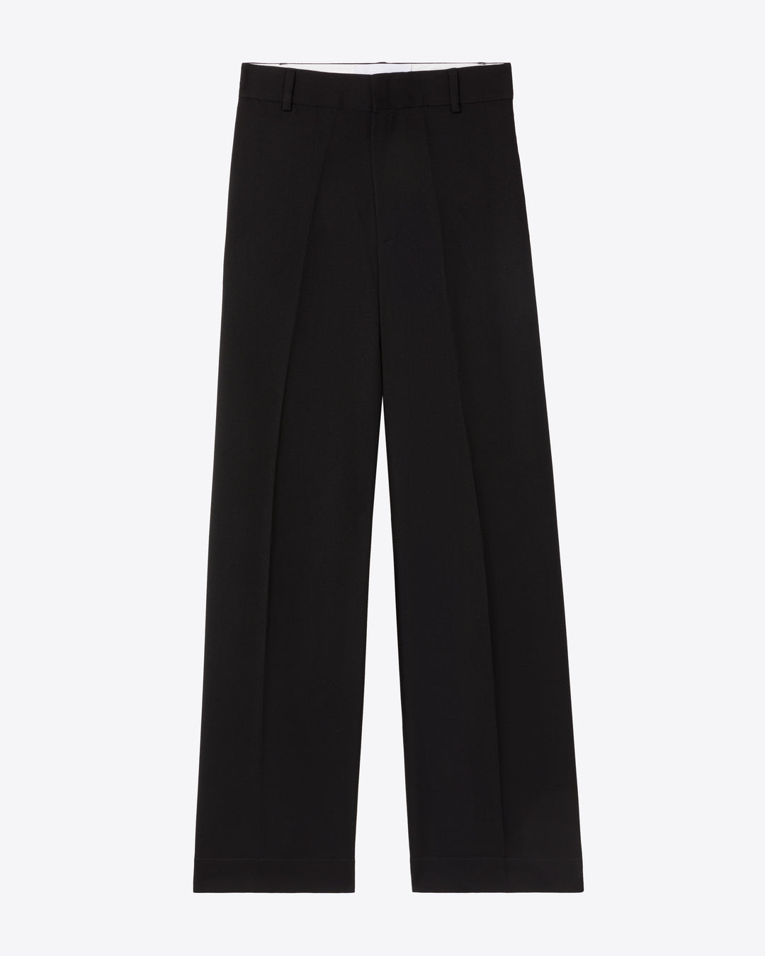 GABARDINE WOOL WIDE-LEG PANTS - BLACK – AZ Factory - High-End 
