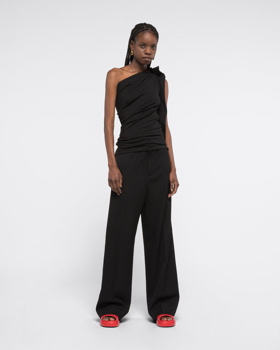 
ONE-SHOULDER JERSEY TOP - BLACK - AZ Factory