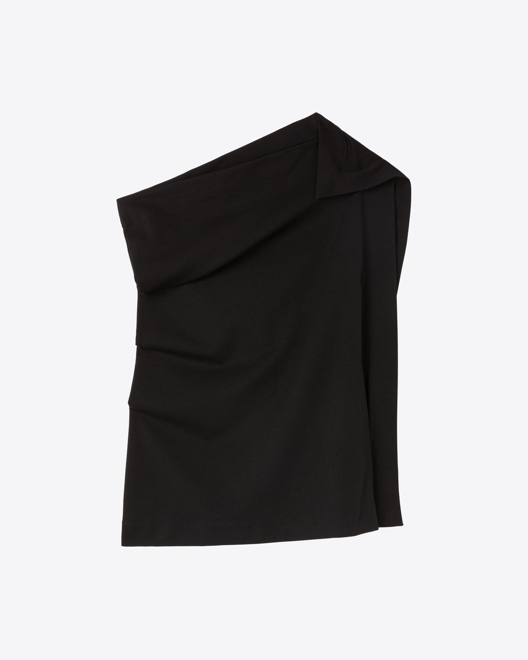 ONE-SHOULDER JERSEY TOP - BLACK - AZ Factory