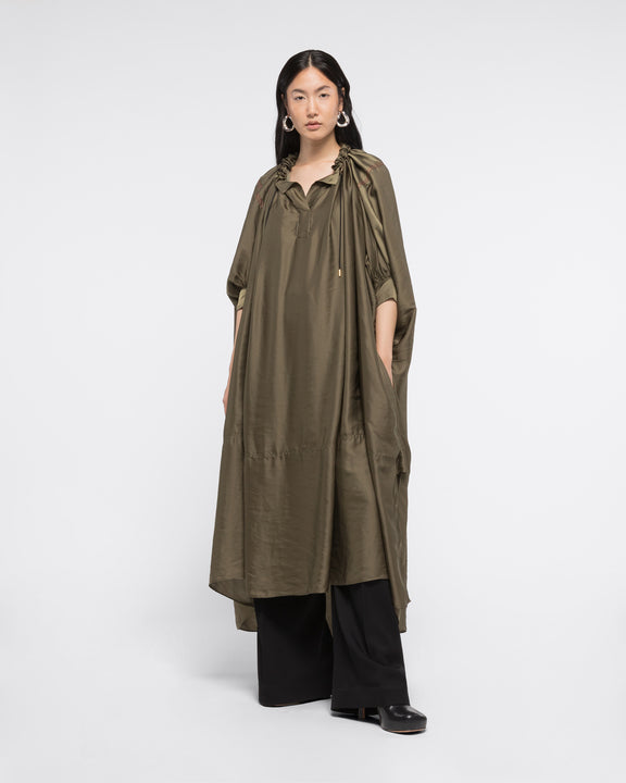
RUCHED NECKLINE KAFTAN - KHAKI - AZ Factory