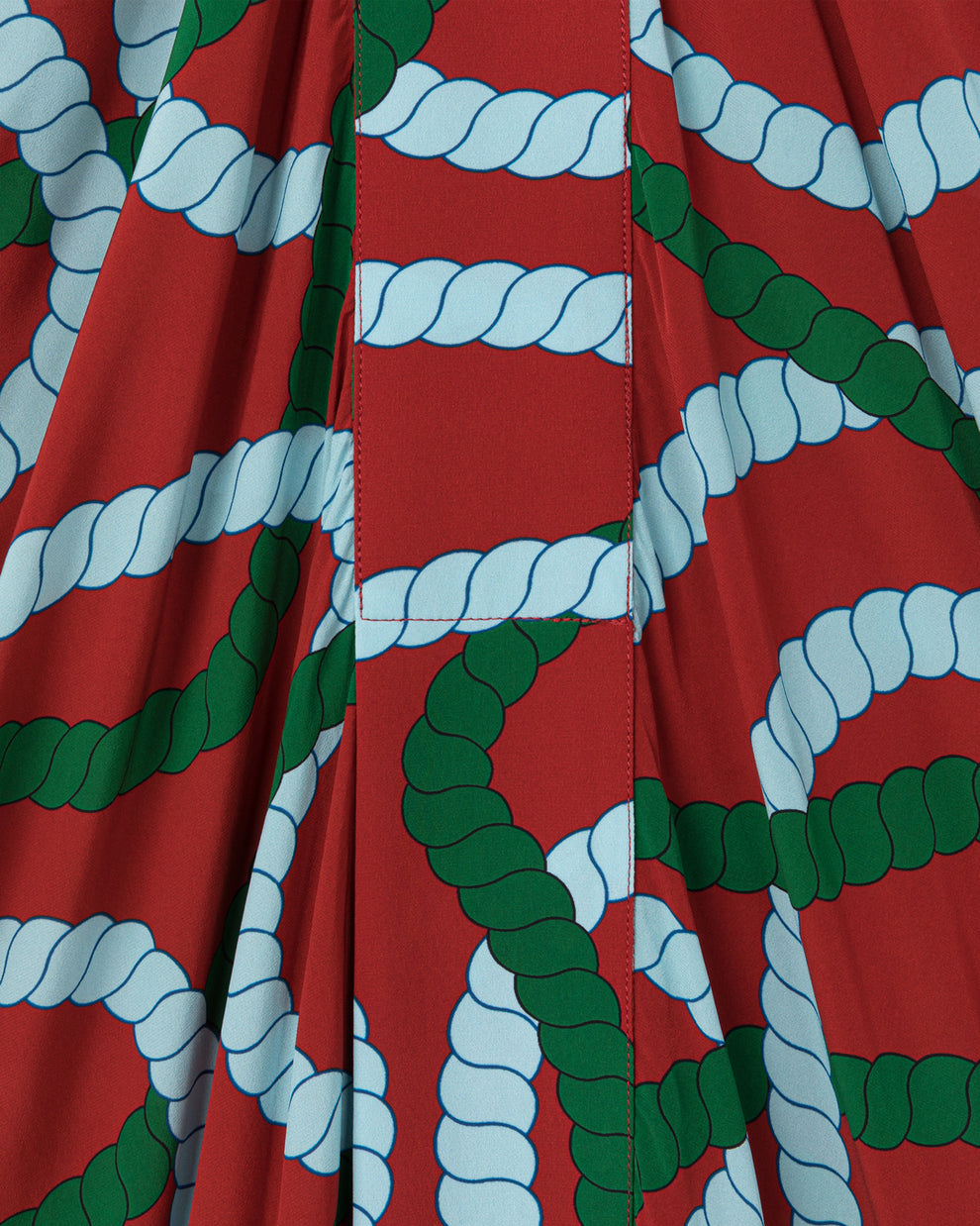 PRINTED DRAPED MIDI DRESS - BRICK CORD - AZ Factory