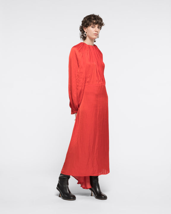 
BALLOON SLEEVES MAXI DRESS - RED - AZ Factory