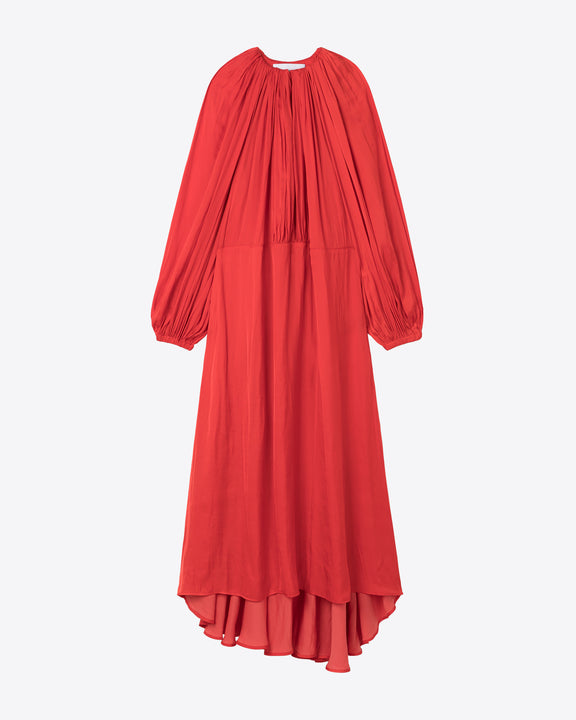 
BALLOON SLEEVES MAXI DRESS - RED - AZ Factory