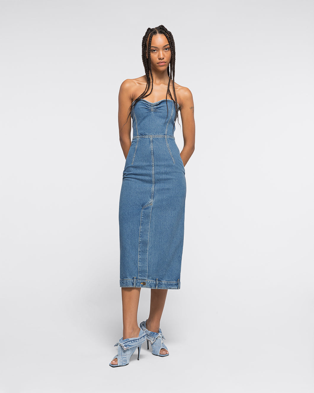 BUSTIER GOWN - BLUE