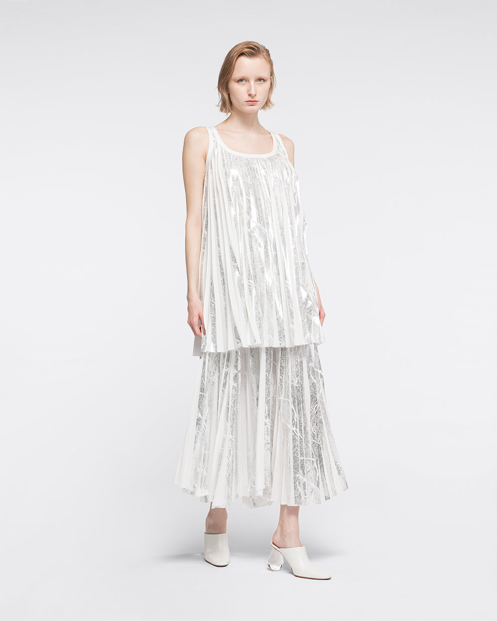 3D SKIRT - WHITE / SILVER - AZ Factory