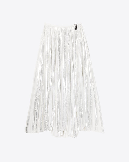 3D SKIRT - WHITE / SILVER