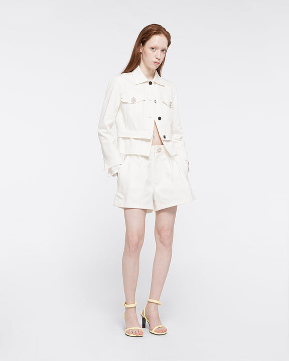 
MINNIE DENIM SHORT - WHITE - AZ Factory