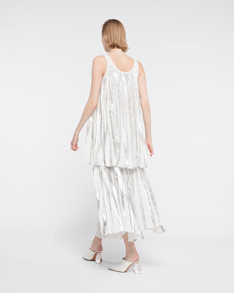 JOSEPHINE DRESS - WHITE / SILVER - AZ Factory