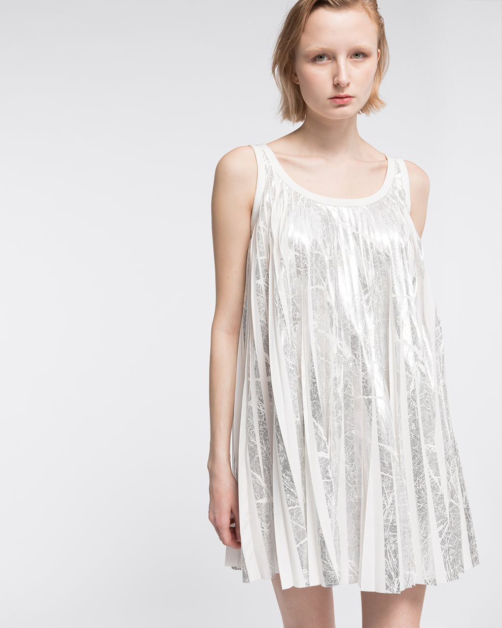 JOSEPHINE DRESS - WHITE / SILVER - AZ Factory