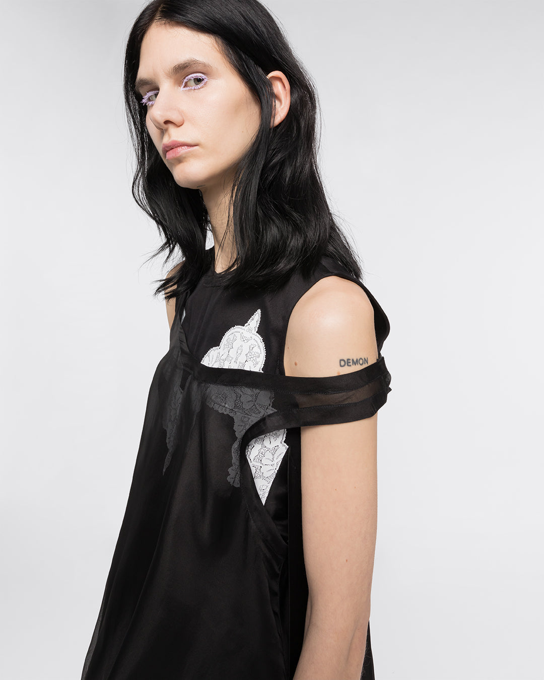 AZ FACTORY keyhole-back long-sleeve dress - Black
