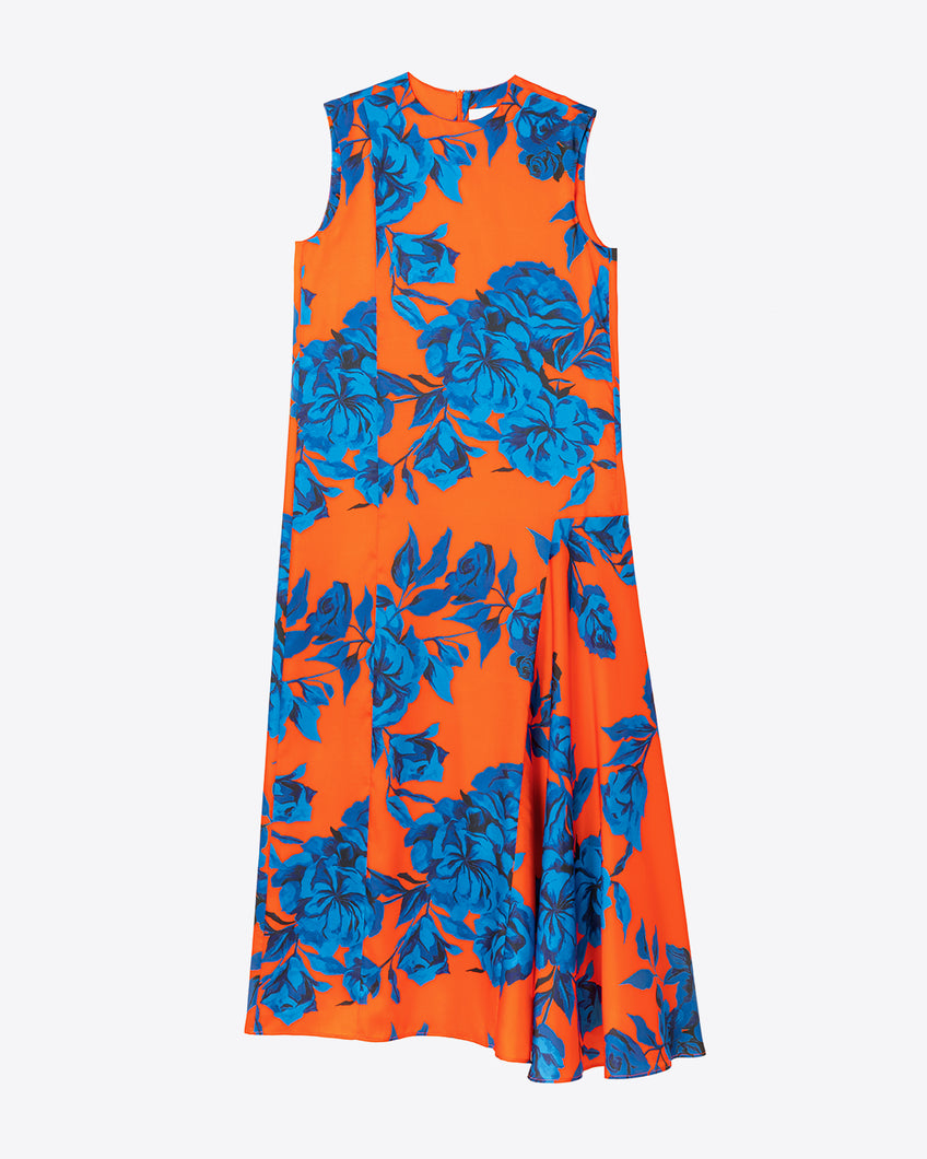 TIGER LILY DRESS - ORANGE BLUE - AZ Factory