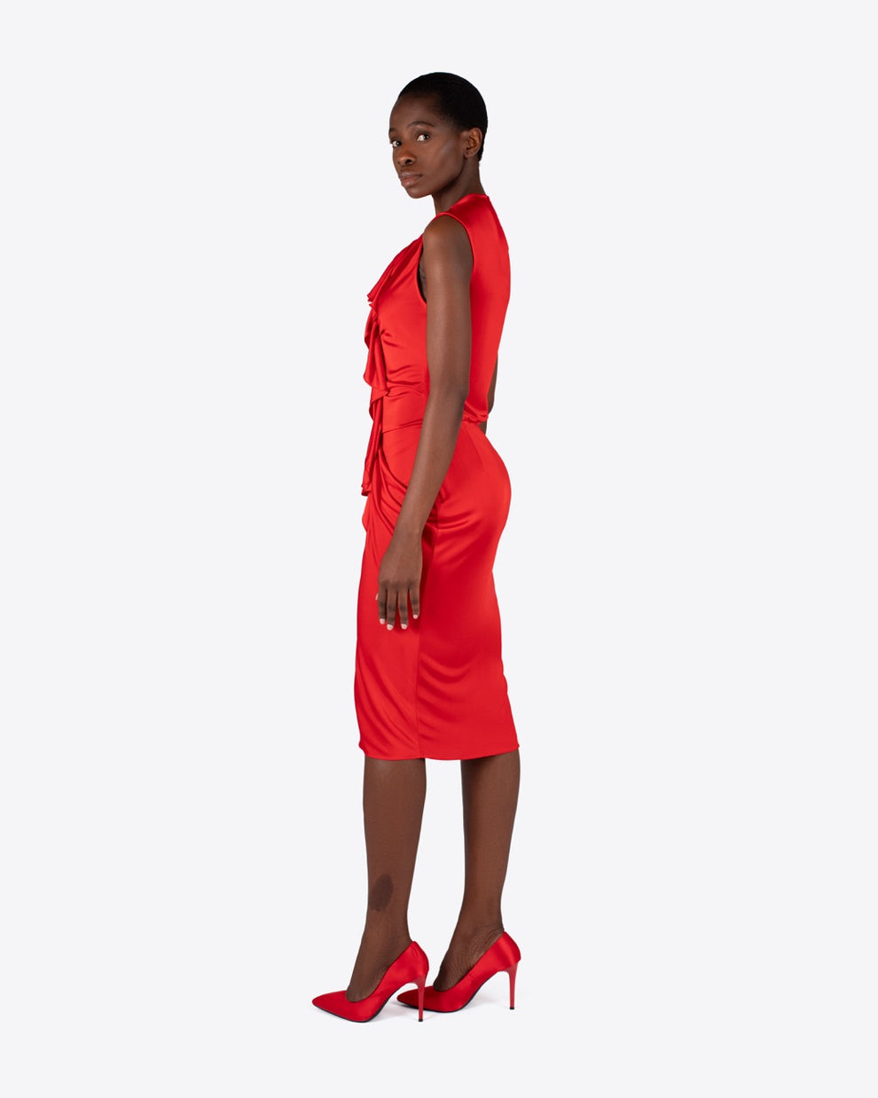 MIRA JERSEY DRESS - RED - AZ Factory