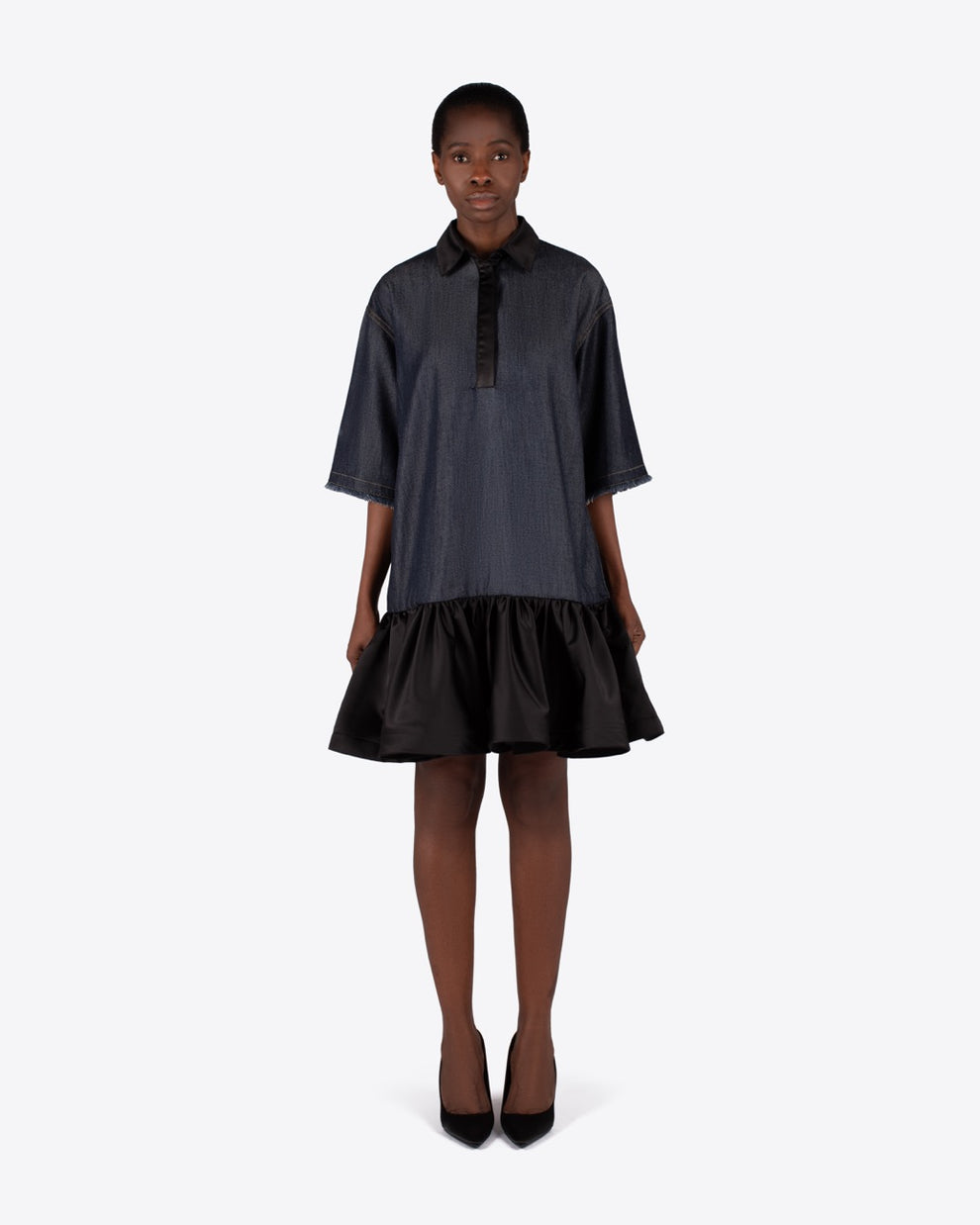 AMARA DENIM DRESS - DENIM - AZ Factory