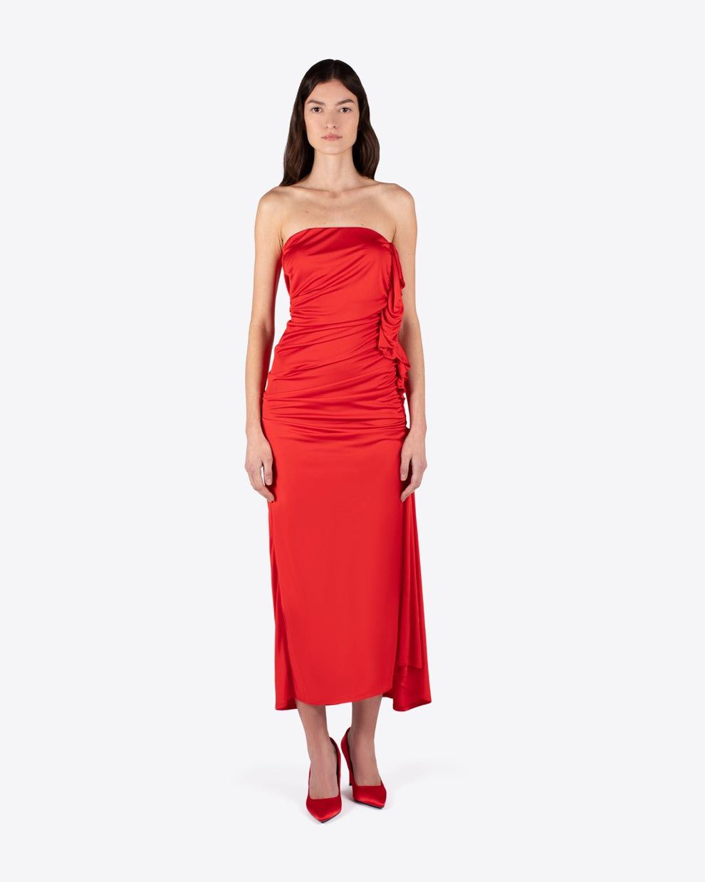 PIPER JERSEY DRESS - RED - AZ Factory
