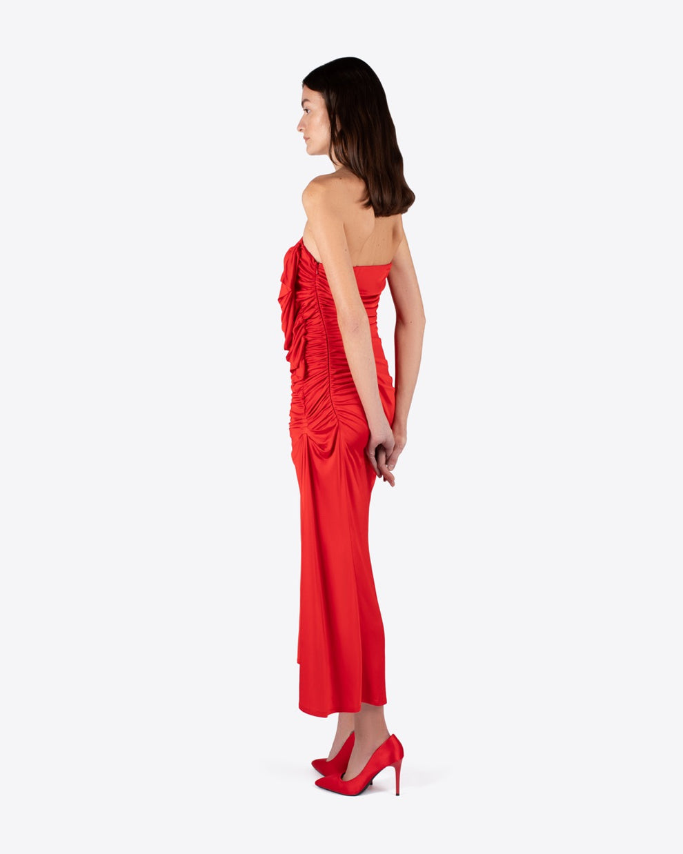 PIPER JERSEY DRESS - RED - AZ Factory