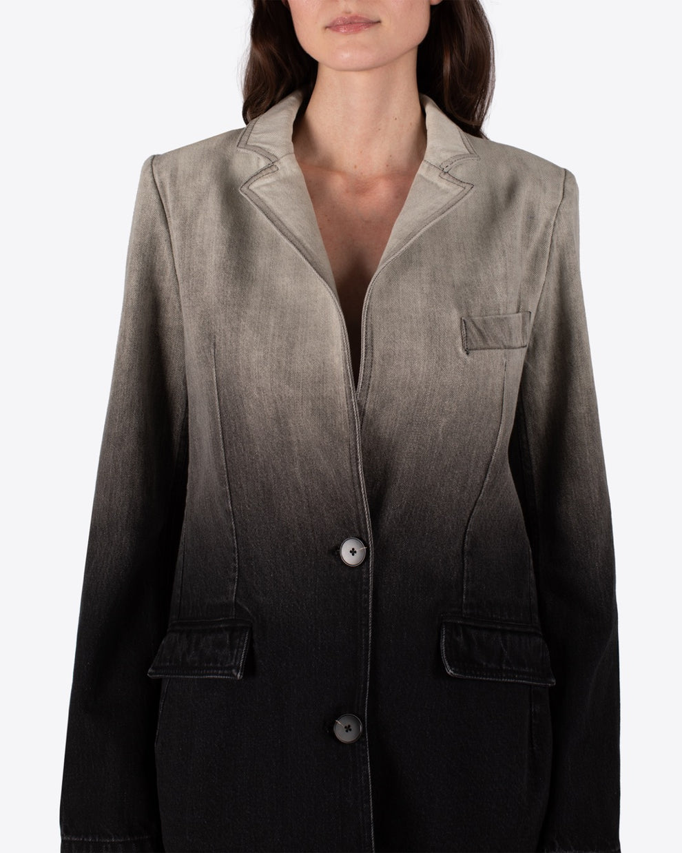AVALON DENIM BLAZER - WASHED DENIM - AZ Factory