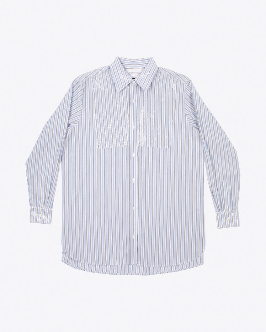 CANDRA SHIRT - WHITE / BLUE - AZ Factory