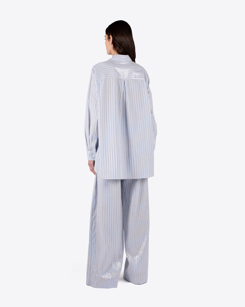 CANDRA SHIRT - WHITE / BLUE - AZ Factory