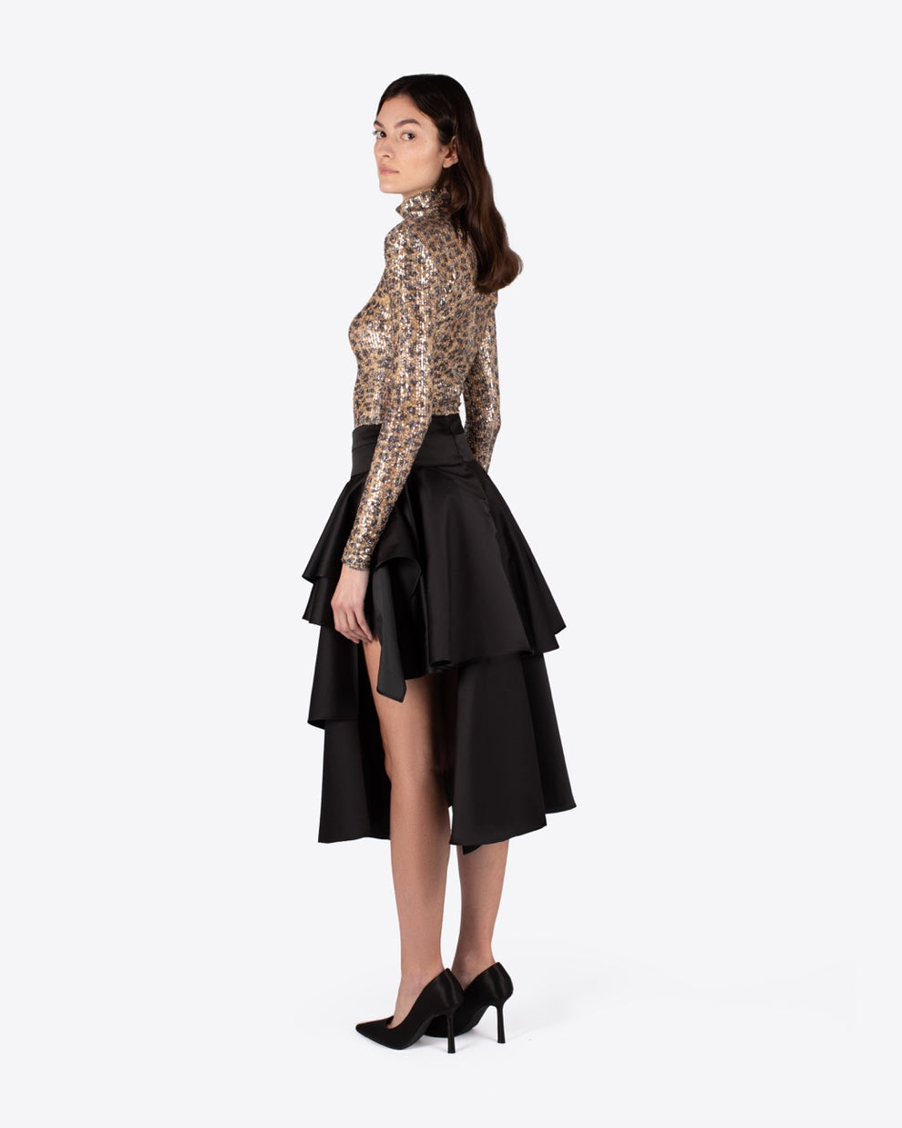 LONG LOTTIE SKIRT - BLACK - AZ Factory