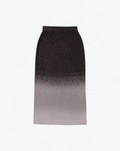 DAPHNE DEGRADE KNIT SKIRT - DARK GREY
