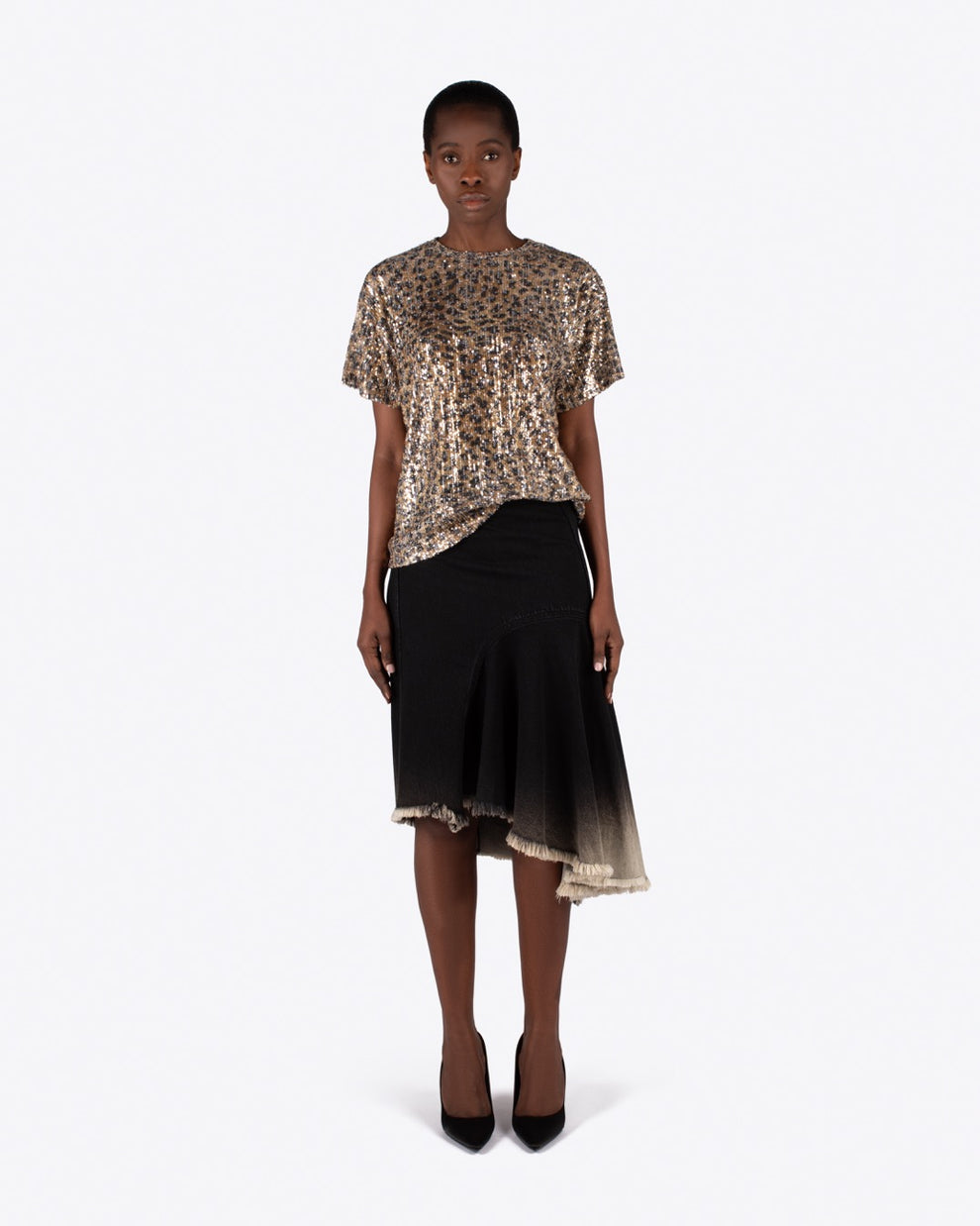 LAIA SEQUIN TOP - ANIMAL PRINT - AZ Factory