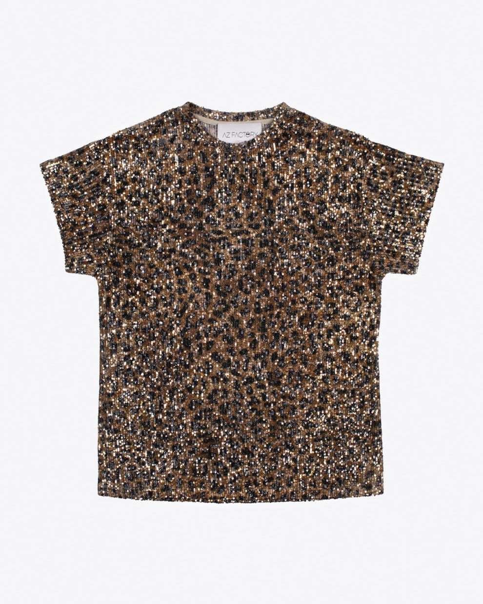 LAIA SEQUIN TOP - ANIMAL PRINT - AZ Factory